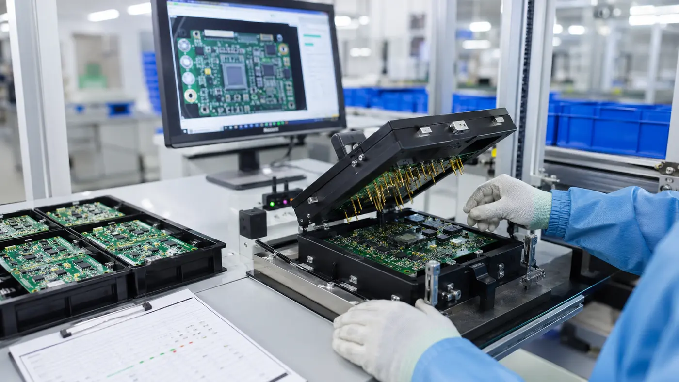 Production-ready electronics documentation and assembled PCB verification